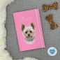 Preview: Designbeispiel der Impfpasshülle rosa für die Hunderasse Yorkshire Terrier particolor